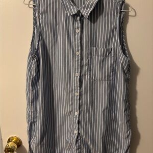 beachlunchlounge Women's Beachy Striped Sleeveless Bathing Suit Cover Up